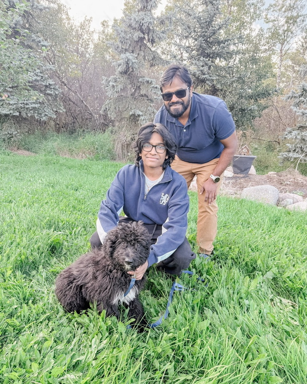 Happy, formerly Bowie, at home with his new family
