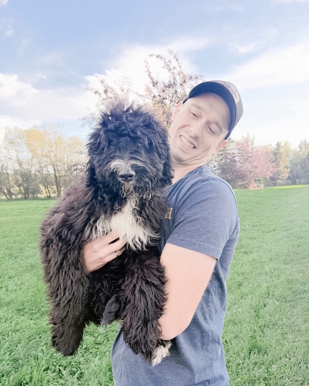 Willy, formerly Ozzy, at home with his new family